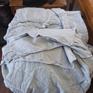 Parachute 100% Linen Light Blue QUEEN 4 PCS Duvet Cover Set